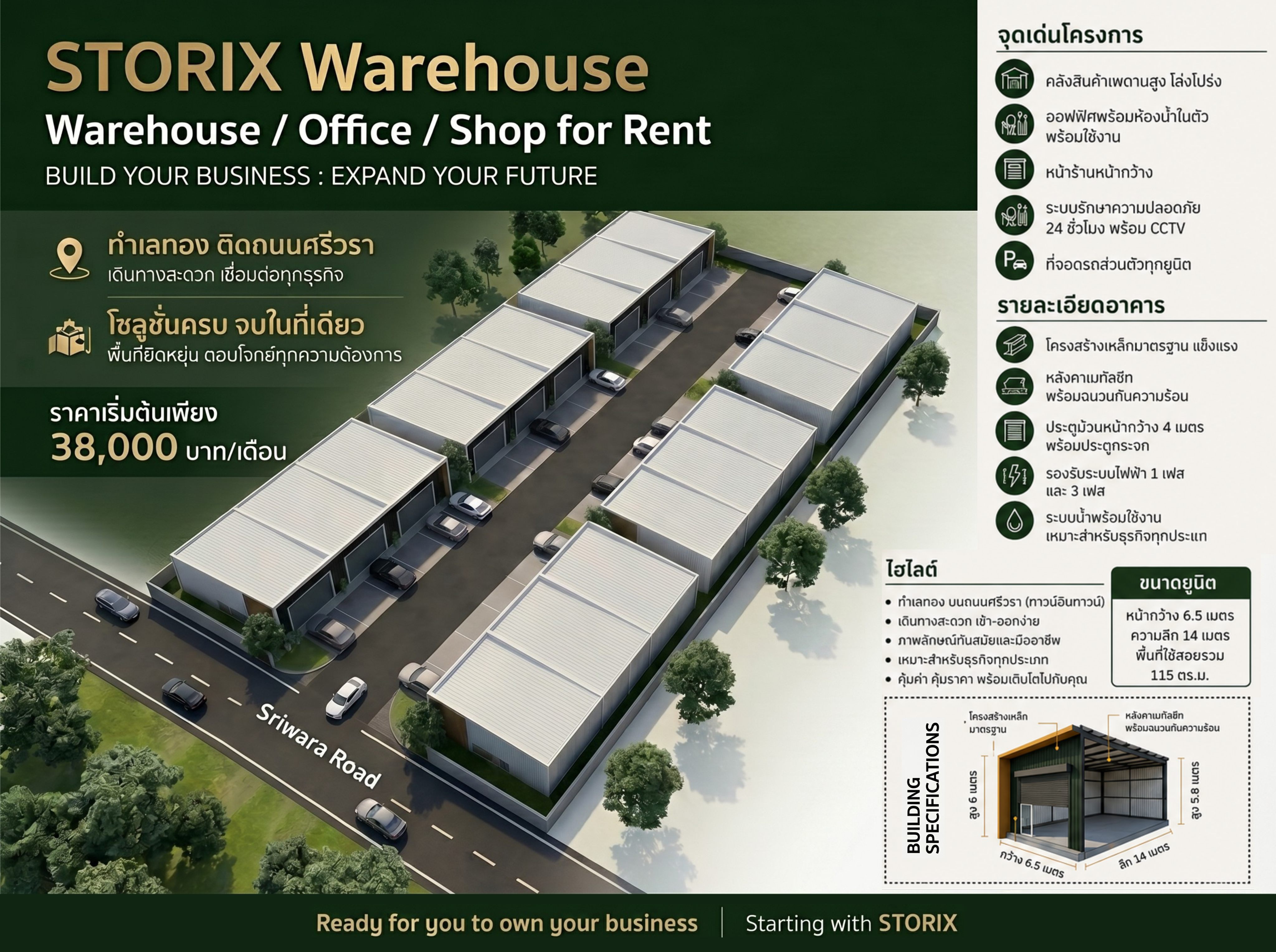 ภาพรายละเอียดโครงการ STORIX Warehouse