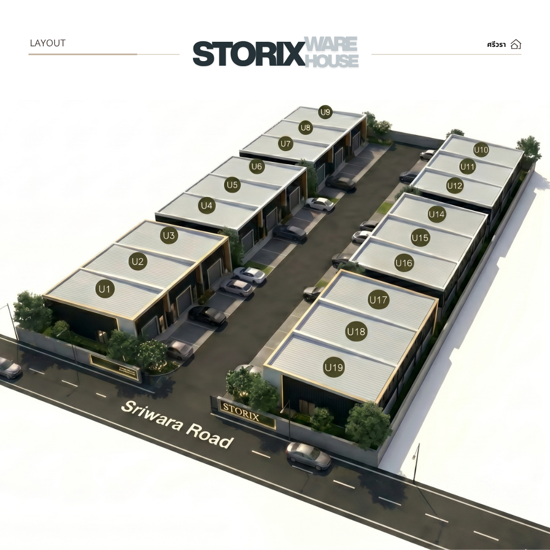 ภาพผังบริเวณโครงการ STORIX Warehouse